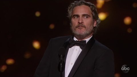 Joaquin Phoenix calls for “the best of humanity” in wide-ranging Oscars speech