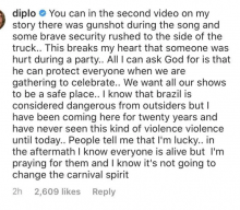 Diplo’s Concert in Brazil Cut Short by Shooting
