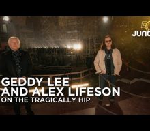 Watch RUSH’s GEDDY LEE And ALEX LIFESON Present ‘Humanitarian Award’ To THE TRAGICALLY HIP