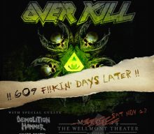 Former MACHINE HEAD Guitarist PHIL DEMMEL Fills In For DAVE LINSK At OVERKILL Concert: Video, Photos