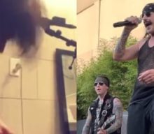 Watch TRACII GUNS Play Entire L.A. GUNS Show From Backstage Bathroom