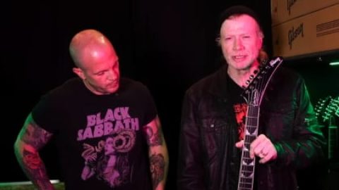 MEGADETH’s DAVE MUSTAINE: Why My Signature Flying V EXP Is The Best Body Shape For Ripping Onstage (Video)