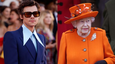 Harry Styles leads round of applause for the Queen at New York gig