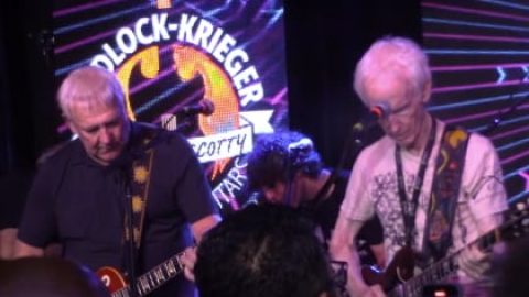 Watch: ALEX LIFESON And ROBBY KRIEGER Perform SANTANA’s ‘Evil Ways’ At Los Angeles Charity Concert