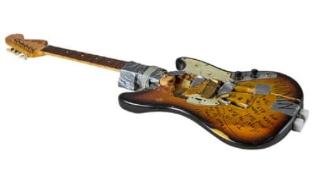 KURT COBAIN’s 1989 Stage-Played, Smashed And Signed Guitar Used On NIRVANA’s First U.S. Tour Sells For $486,400