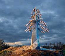 ‘Crisis Core’ remaster celebrates launch with a festive Buster Sword tree sculpture